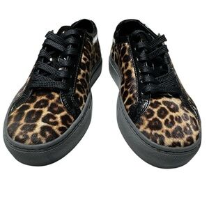 The Kooples Leopard Pony Hair Sneakers NWB Low Top Sneakers Size 6 US | NIB